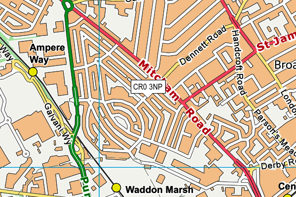 CR0 3NP map - OS VectorMap District (Ordnance Survey)