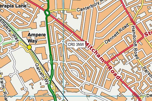 CR0 3NW map - OS VectorMap District (Ordnance Survey)