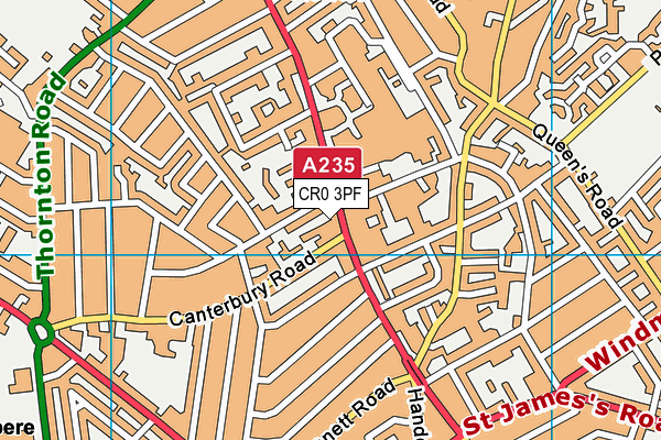 CR0 3PF map - OS VectorMap District (Ordnance Survey)