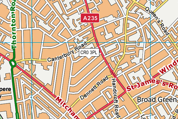 CR0 3PL map - OS VectorMap District (Ordnance Survey)