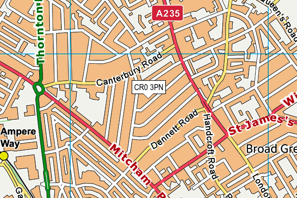 CR0 3PN map - OS VectorMap District (Ordnance Survey)