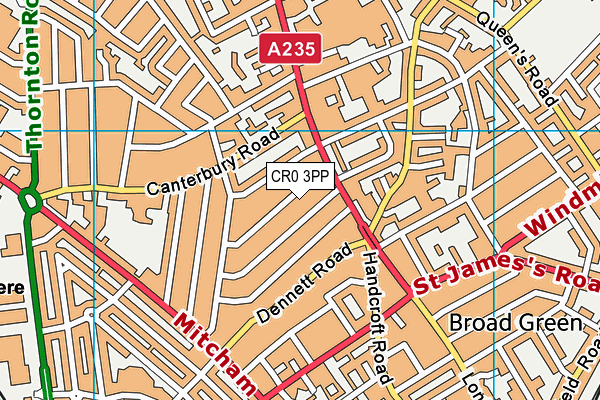 CR0 3PP map - OS VectorMap District (Ordnance Survey)