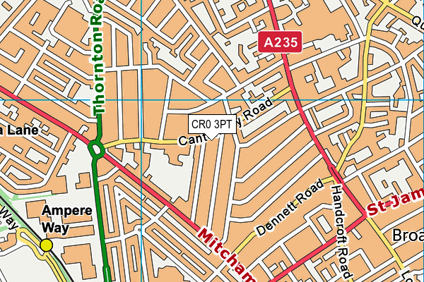 CR0 3PT map - OS VectorMap District (Ordnance Survey)