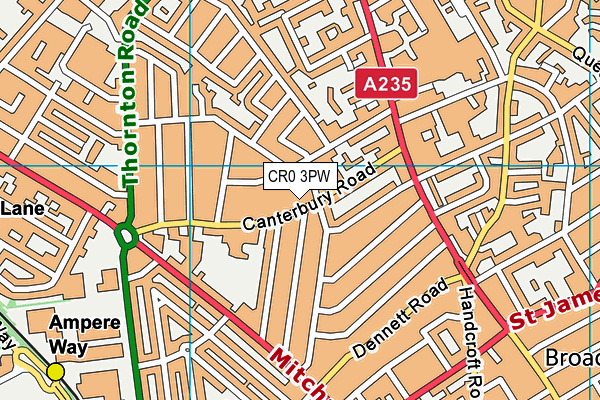 CR0 3PW map - OS VectorMap District (Ordnance Survey)