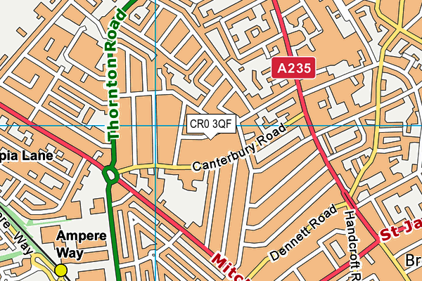 CR0 3QF map - OS VectorMap District (Ordnance Survey)