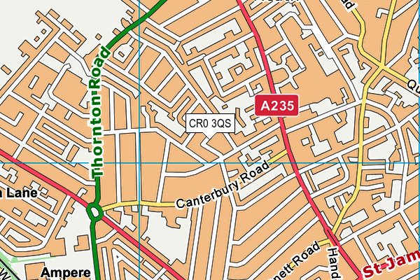 CR0 3QS map - OS VectorMap District (Ordnance Survey)
