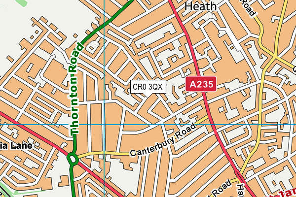 CR0 3QX map - OS VectorMap District (Ordnance Survey)