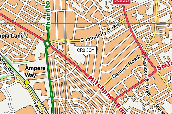 CR0 3QY map - OS VectorMap District (Ordnance Survey)