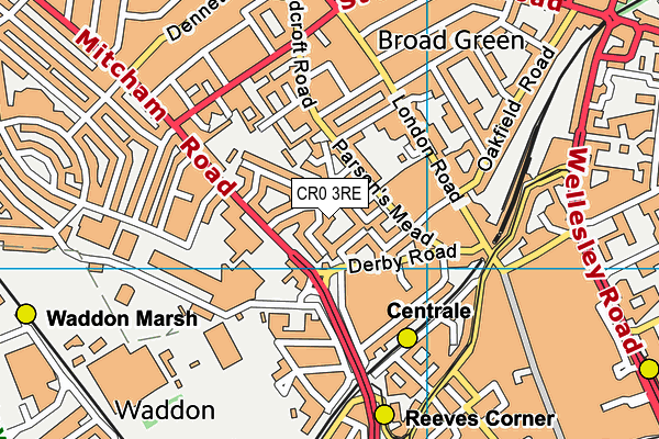 CR0 3RE map - OS VectorMap District (Ordnance Survey)