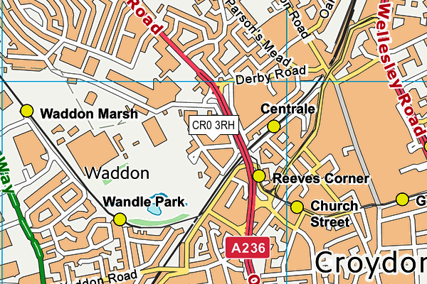 CR0 3RH map - OS VectorMap District (Ordnance Survey)