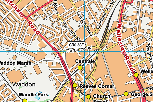 CR0 3SF map - OS VectorMap District (Ordnance Survey)