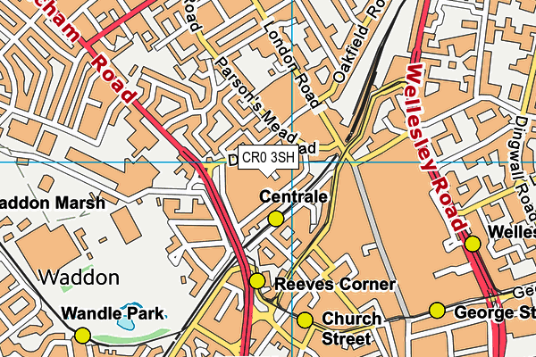 CR0 3SH map - OS VectorMap District (Ordnance Survey)