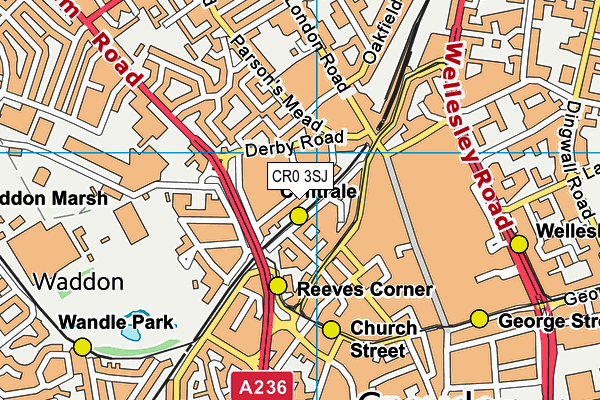 CR0 3SJ map - OS VectorMap District (Ordnance Survey)