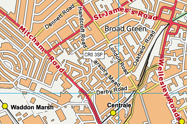 CR0 3SP map - OS VectorMap District (Ordnance Survey)