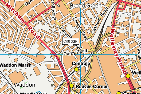 CR0 3SR map - OS VectorMap District (Ordnance Survey)