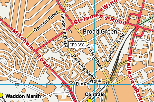 CR0 3SS map - OS VectorMap District (Ordnance Survey)