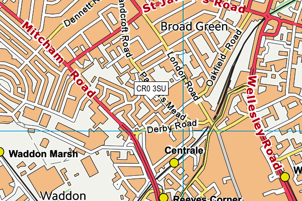 CR0 3SU map - OS VectorMap District (Ordnance Survey)