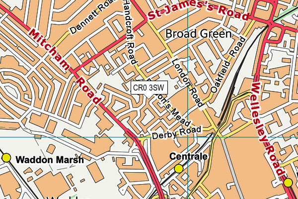 CR0 3SW map - OS VectorMap District (Ordnance Survey)