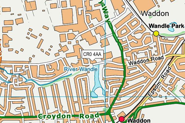 CR0 4AA map - OS VectorMap District (Ordnance Survey)