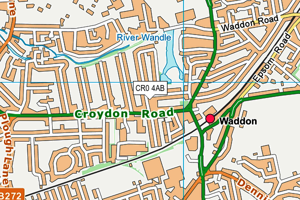 CR0 4AB map - OS VectorMap District (Ordnance Survey)