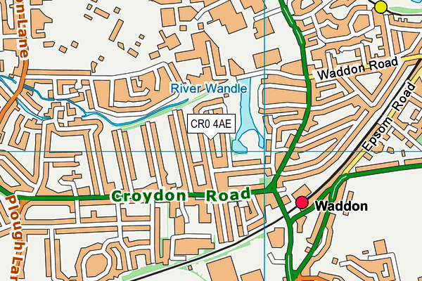 CR0 4AE map - OS VectorMap District (Ordnance Survey)