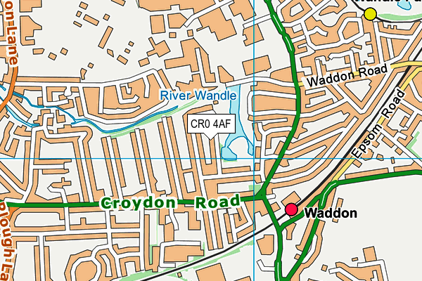 CR0 4AF map - OS VectorMap District (Ordnance Survey)