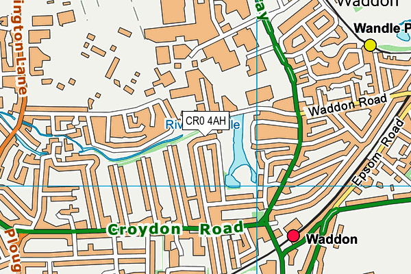 CR0 4AH map - OS VectorMap District (Ordnance Survey)