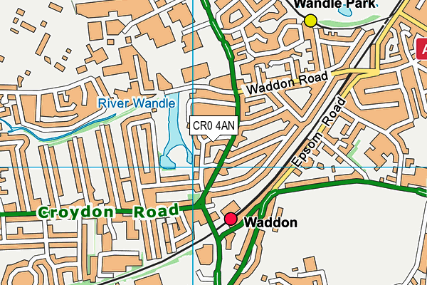 CR0 4AN map - OS VectorMap District (Ordnance Survey)