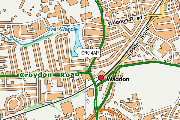 CR0 4AP map - OS VectorMap District (Ordnance Survey)