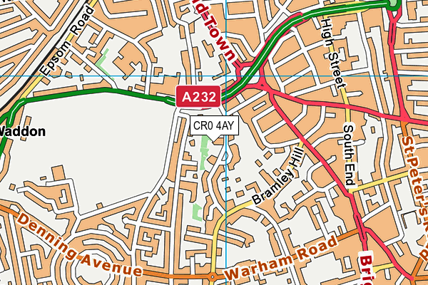 CR0 4AY map - OS VectorMap District (Ordnance Survey)