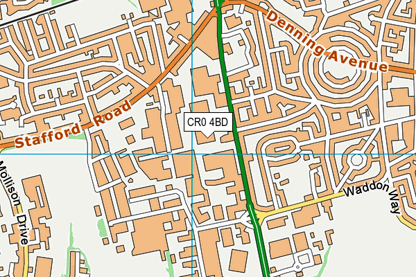 CR0 4BD map - OS VectorMap District (Ordnance Survey)