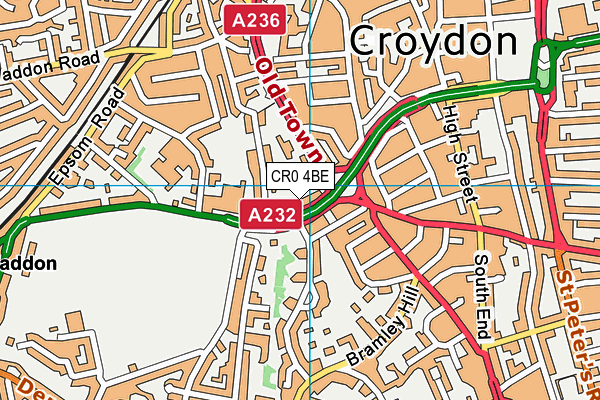 CR0 4BE map - OS VectorMap District (Ordnance Survey)