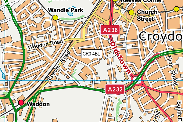 CR0 4BL map - OS VectorMap District (Ordnance Survey)