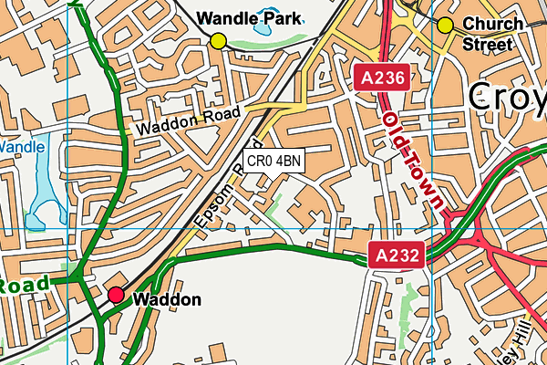 CR0 4BN map - OS VectorMap District (Ordnance Survey)