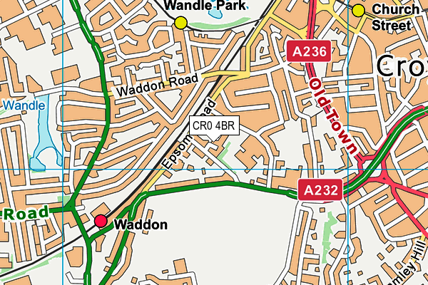 CR0 4BR map - OS VectorMap District (Ordnance Survey)