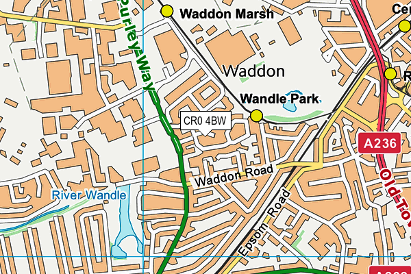 CR0 4BW map - OS VectorMap District (Ordnance Survey)