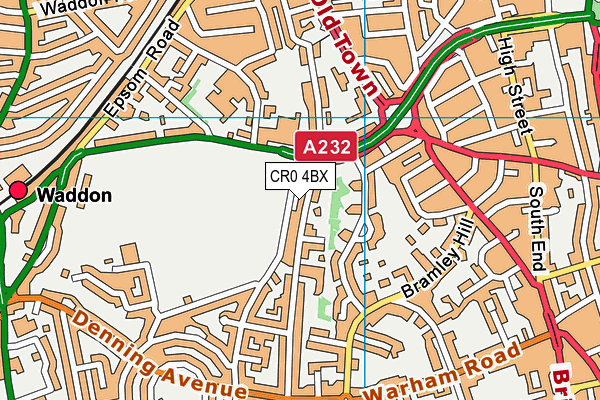 CR0 4BX map - OS VectorMap District (Ordnance Survey)