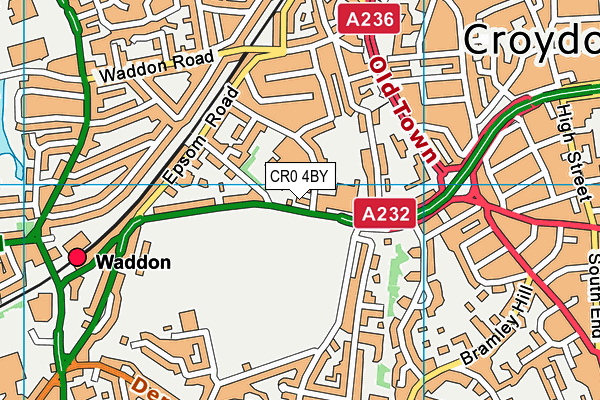 CR0 4BY map - OS VectorMap District (Ordnance Survey)