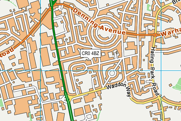 CR0 4BZ map - OS VectorMap District (Ordnance Survey)