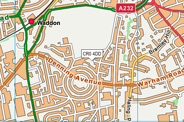 CR0 4DD map - OS VectorMap District (Ordnance Survey)