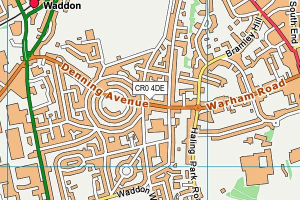 CR0 4DE map - OS VectorMap District (Ordnance Survey)