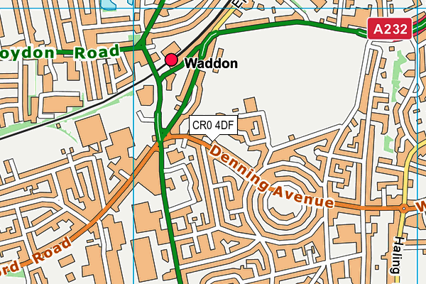 CR0 4DF map - OS VectorMap District (Ordnance Survey)