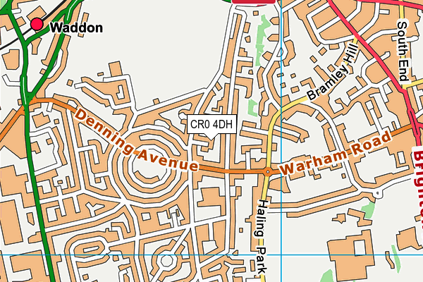 CR0 4DH map - OS VectorMap District (Ordnance Survey)