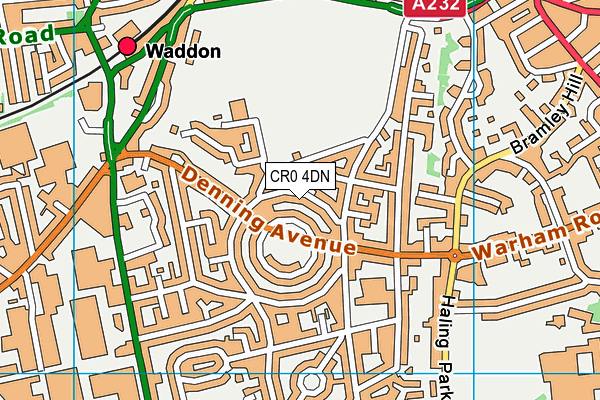 CR0 4DN map - OS VectorMap District (Ordnance Survey)