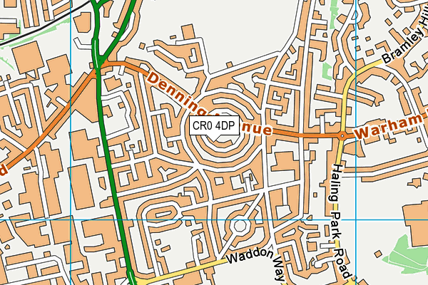 CR0 4DP map - OS VectorMap District (Ordnance Survey)