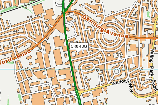 CR0 4DQ map - OS VectorMap District (Ordnance Survey)