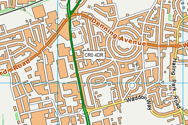 CR0 4DR map - OS VectorMap District (Ordnance Survey)