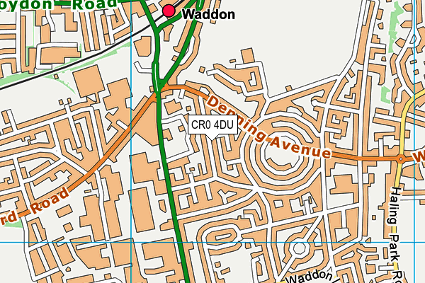 CR0 4DU map - OS VectorMap District (Ordnance Survey)