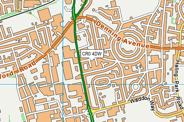 CR0 4DW map - OS VectorMap District (Ordnance Survey)