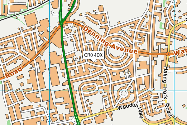 CR0 4DX map - OS VectorMap District (Ordnance Survey)